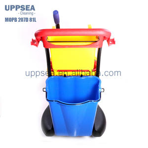 Conception Vers Le Bas Presse Ménage 30L <span class=keywords><strong>Nettoyage</strong></span> Double <span class=keywords><strong>Seau</strong></span> De Vadrouille avec Essoreuse Chariot - Product Image 3