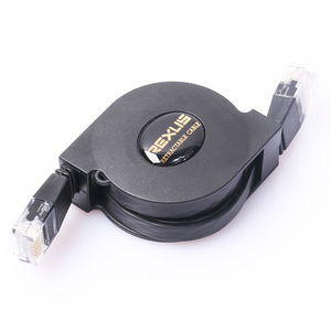 Bochara Retráctil Flexible Flat CAT-6 RJ45 Cable de conexión Ethernet de red para enrutador de módem Red LAN 1m <span class=keywords><strong>2M</strong></span> - Product Image 4