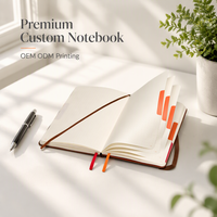 Carnet personnalisé avec logo de marque, couverture en cuir PU A5, impression personnalisée, vente en gros pour le bureau, cadeau promotionnel d'entreprise