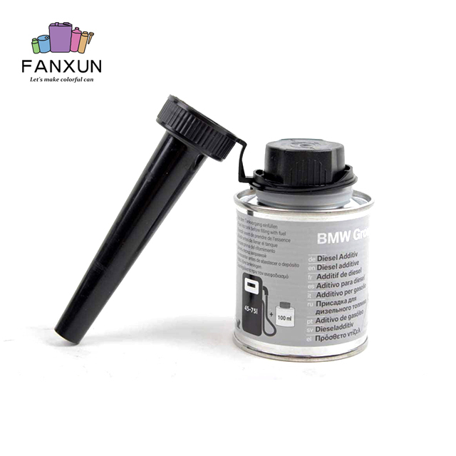 Small 100ml Additive Fuel Round Tinplate