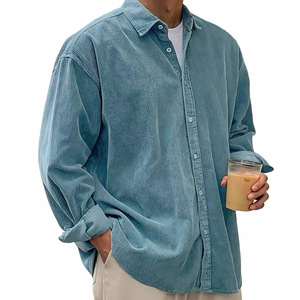 Nuova <span class=keywords><strong>Camicia</strong></span> in Velluto a Coste da <span class=keywords><strong>Uomo</strong></span> a Maniche Lunghe, di Tendenza, Casual, Vestibilità Ampia, Spessa, per Autunno e Inverno, Giacca da <span class=keywords><strong>Uomo</strong></span> - Product Image 3