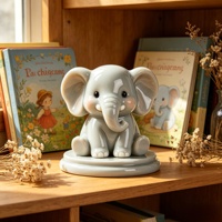 Sculpture d'éléphant mignonne personnalisable BZY, grande décoration d'extérieur ou de bureau, sculpture décorative en résine