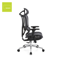 Fauteuil de bureau pivotant confortable en gros, chaise de bureau ergonomique moderne de luxe en tissu maillé rouge avec fonction bascule