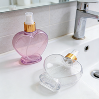 Flacon pulvérisateur en forme de cœur rose 80ml 100ml 120ml PET – Contenant vide en plastique au design unique et tendance