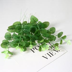 JCF388 nouveauté vente en gros tige unique artificielle ronde 34cm feuille d'eucalyptus avec baie vraie touche pour le jardin - Product Image 4