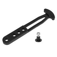 Sangle de fixation pour échelle de bateau en caoutchouc noir, sangle télescopique pour échelle de bateau avec 4 trous de fixation réglables