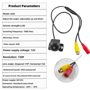 Telecamera di Retromarcia AHD HD Impermeabile con Visione Notturna Starlight, Grandangolare Fish <span class=keywords><strong>Eye</strong></span> 720P Universale per Auto - Product Image 2