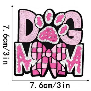 New Iron on Embroidered Dog Mama Dog Mom Paw Patch for Pet Clothes Hat Decoration - Product Image 5