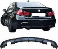 Séparateur de diffuseur de pare-chocs arrière noir brillant de Style MP pour BMW F30 2013-2018