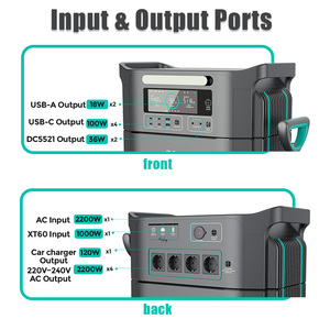 Bán Hot cắm trại ngoài trời Trạm điện cầm tay 2000W-3000W Pin Lithium ngân hàng điện với AU & JP phích cắm cho nhà và xe sử dụng - Product Image 4