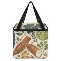 Sac à lunch isotherme portable avec motif Tropical Harvest et doublure en feuille métallisée épaisse