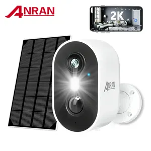 ANRAN Offre Spéciale 2k 3MP batterie domestique sans fil Wifi conversation 2 voies caméra réseau de sécurité intérieure extérieure avec panneau solaire