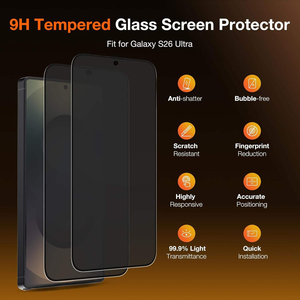 Protection d'écran anti-espion 0,18 mm en verre trempé électroplaqué haute teneur en aluminium pour Samsung Galaxy S26 <span class=keywords><strong>Ultra</strong></span> S25 PLUS S23 - Product Image 4