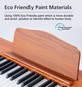 Piano numérique lesté 88 touches en promotion avec écran LCD, haut-parleurs et double clavier intelligent pour la maison GHB-15, couvercle rabattable hydraulique innovant - Product Image 4