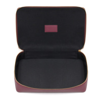 Organisateur de vêtements en cuir PU de luxe avec sac intérieur amovible, grande capacité, cubes de rangement séparables pour articles de toilette