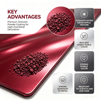 Revêtement en poudre époxy polyester rouge rubis à motif aquatique, compatible OEM/ODM personnalisé pour l'application intérieure sur métal (revêtements et peintures)