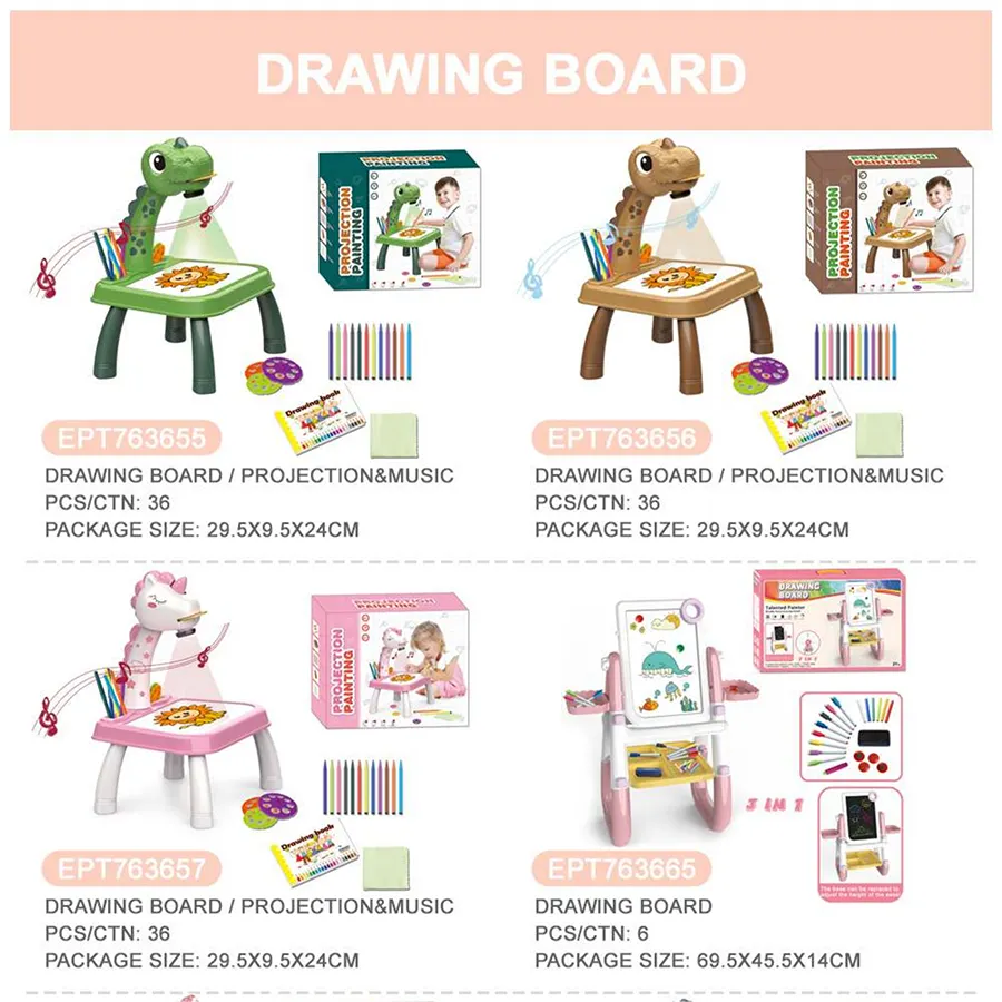 EPT Children Magic Erasable Drawing Boards Baby Multifunctional Children Graffiti Drawing Board Toy Set Toys For Kids