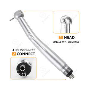 Corps en acier inoxydable avec meilleur roulement en céramique Kit de pièce à main dentaire à grande vitesse avec eau unique - Product Image 2