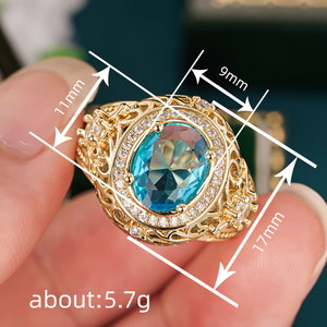 Anillo de Dedo con Diseño de Princesa, Estilo Palacio Real, con Trabajo Calado, para Mujer - Product Image 5