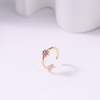 Bijoux de plage d'été Anneaux d'orteil en cuivre plaqué or 18 carats Anneau de pied en zircon Diamant Anneaux d'orteil étoile à huit branches pour femmes filles