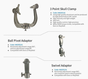 מערכת ייצוב גולגולת חדשה מדגם תעופתי 3 נקודות, מחזיק ראש, מהדק גולגולת - Product Image 3