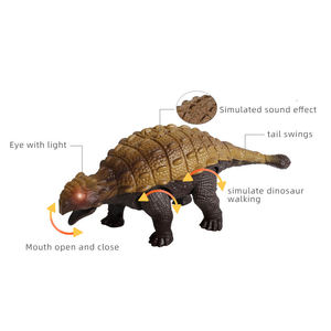 Jouet robot dinosaure télécommandé infrarouge pour enfants, modèles réalistes d'Ankylosaurus, Triceratops et Tanystropheus en plastique - Product Image 3