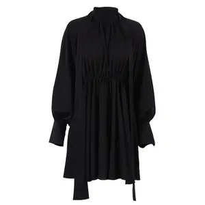 모조리 스커트 풍선 스타일-봄 새로운 드레스 기질 활 A 형 스커트 쉬폰 영국 스타일 높은 허리 얇은 스커트 여성 의류
