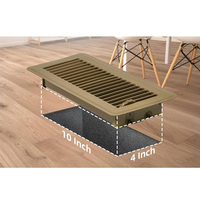 Grilles de ventilation de sol modernes en fer couleur personnalisée pour bureau, installation à vis, grille d'aération de sol rectangulaire durable