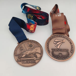 Medali kuningan cetak kustom 2 inci medali emas pemenang penghargaan kompetisi olahraga Logo pesta Model logam - Product Image 1