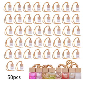 8ml araba hava spreyi parfüm şişesi boş doldurulabilir araç parfüm şişesi araba asılı kolye difüzör şişe - Product Image 1