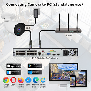 Caméra de sécurité extérieure CCTV PoE 5MP avec objectif fixe 2,8 mm, grand angle, détection IA, vision nocturne infrarouge, SDK OEM d'usine - Product Image 3