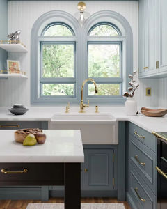 Современный кухонный шкаф в стиле Вермонт, самый продаваемый дизайн, деревянный кухонный шкаф с островными комплектами - Product Image 6