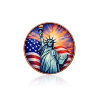 Pièce de monnaie américaine personnalisée en cuivre pur .999 de 1 oz, pièce commémorative 3D Aigle Statue de la Liberté pour collection ou cadeau