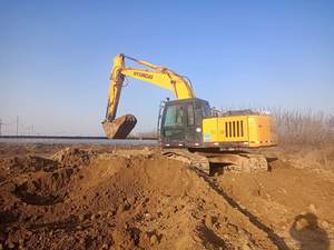 Pelle pelleteuse multifonction sur chenilles originale de la Corée Hyundai 215 à haut rendement Hyundai en bon état en vente - Product Image 2