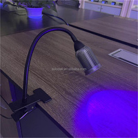 Lámpara LED UV para Curado de Uñas de 10W, Flexible, con Clip para Escritorio, con Aplicación Médica