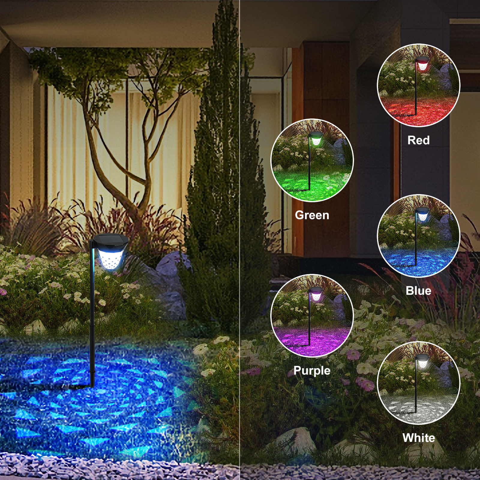 Aluminum Alloy Solar Powered Landscape Lights Outdoor Solar Powered LED Garden Light
