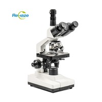 REHAZE XSP-100SM Trinocular Biological Microscope 1000X LED Compound Manual Focus IP55 Laboratory School