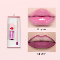 Ensemble de maquillage pour les lèvres personnalisé avec logo OEM, crayon à lèvres et rouge à lèvres, hydratant, longue tenue, brillant, crémeux, brillant, ensemble de rouge à lèvres brillant, marque privée