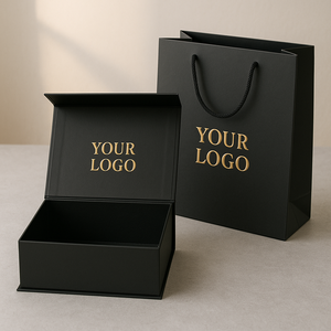 Caja de Regalo Magnética Plegable de Cartón Rígido con Logotipo Personalizado, Reciclable, de Alta Gama, con Esponja y Forro de Peluche - Product Image 1