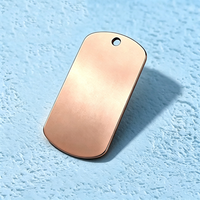 Plaque rectangulaire arrondie en acier inoxydable sablé Ywyougang, plaque nominative vierge pour gravure laser DIY, pendentif pour cadeau personnalisé