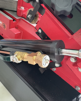 Scie à ruban métallique semi-automatique JINFENG CE avec alimentation automatique, tête d'angle pour coupes obliques, tensionnement manuel et entraînement par engrenages