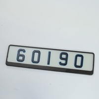 Cadre de plaque d'immatriculation en plastique européen 52*11cm 3d Gel Digital 4d Retro Letter Car License Plate Frame Cover