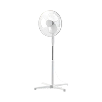 Ventilateur sur pied à grille en maille 45W, refroidisseur d'air multi-réglable, contrôle temporisé stable, gain de place, base croisée détachable, ventilateur électrique sur pied