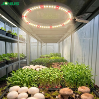 Luz LED Anular JY-CP24 DC5V, Diámetro Exterior 96mm, Interior 78mm, 60 LEDs, Blanco a Rojo 5:1 660nm, con USB-C para Cultivo de Hongos y Microgreens