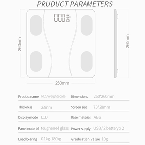 Échelle de graisse corporelle intelligente <span class=keywords><strong>2022</strong></span> <span class=keywords><strong>connectée</strong></span> à l'application mobile pour les tests d'IMC - Product Image 4