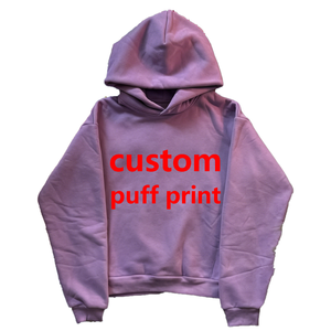 Sudaderas con Capucha de Algodón de Alta Calidad con Estampado Puff, Ropa Urbana de Invierno, Talla Grande, Suaves, Cálidas y Ecológicas - Product Image 1