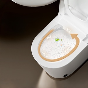Ensemble WC intelligent mural en céramique avec accessoires, couvercle de toilette électrique, bidet et douchette WC - Product Image 3