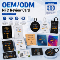 Carte NFC personnalisée OEM Ntag213 Ntag215 RFID PVC avec code QR, 5 étoiles, avis Google italien, fournisseur pour hôtels et bars