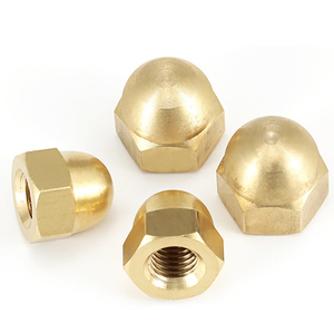 Écrous dôme hexagonaux en laiton M3 M4 M5 M6 M12 M16 M20, couvre-têtes décoratifs métriques DIN1587 - Product Image 3