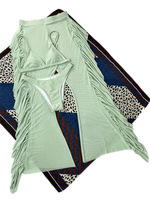 Badpakken 11 Kleuren 3 Stuks Sexy Dames Zwemkleding Sheer Mesh Strandbroekje S-XL